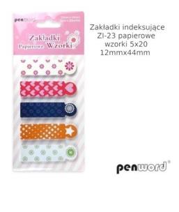 Opakowanie Zakładki indeksujące 12x44mm 5x20szt wzorki