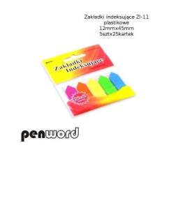 Opakowanie Zakładki indeksujące 12x45mm 5x25szt plastikowe