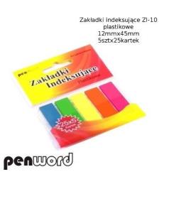 Opakowanie Zakładki indeksujące 12x45mm 5x25szt plastikowe