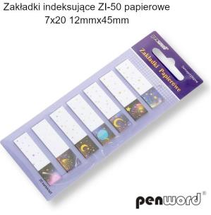 Opakowanie Zakładki indeksujące 12x45mm 7x20szt papierowe