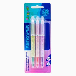 Opakowanie Zakreślacz i cienkopis 2w1 Astrapen pastelowe 3 kolory