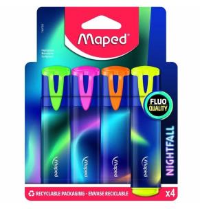 Opakowanie Zakreślacz Nightfall 4 kolory MAPED
