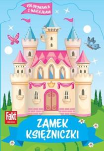 Zamek księżniczki. Kolorowanka z naklejkami. Autor:   Praca zbiorowa. Multiszop.pl Okładka książki Zamek księżniczki. Kolorowanka z naklejkami