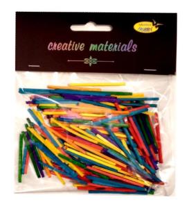 Opakowanie Zapałki kolorowe 4cm 18g ok.250szt