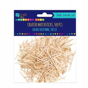 Zapałki kreatywne naturalne 500szt. Wydawca: DP CRAFT. Multiszop.pl Opakowanie Zapałki kreatywne naturalne 500szt