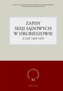 Opakowanie Zapisy sesji sądowych w Hrubieszowie z lat 1429-1470