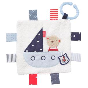 Zawieszka sensoryczna szeleścik Miś. Wydawca: BabyFehn. Multiszop.pl Opakowanie Zawieszka sensoryczna szeleścik Miś