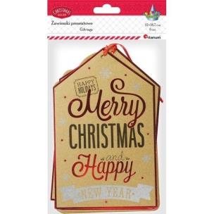 Opakowanie Zawieszki prezentowe Merry Christmas 6szt