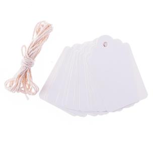 Zawieszki ze sznurkiem szyld 12szt białe. Wydawca: Dalprint. Multiszop.pl Opakowanie Zawieszki ze sznurkiem szyld 12szt białe