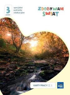 Zdobywam świat. Karty pracy cz.1 jesień Poziom 3. Autor: Justyna Hadryś. Multiszop.pl Okładka książki Zdobywam świat. Karty pracy cz.1 jesień Poziom 3