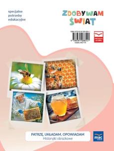 Zdobywam świat. Patrzę, układam, opowiadam. Autor: Justyna Hadryś. Multiszop.pl Okładka książki Zdobywam świat. Patrzę, układam, opowiadam