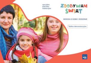 Zdobywam świat Tablice demonstr. Wiedza o sobie. Autor: Justyna Hadryś. Multiszop.pl Okładka książki Zdobywam świat Tablice demonstr. Wiedza o sobie