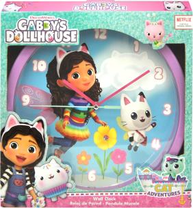 Zegar ścienny 25cm Gabby's Dollhouse GD00021. Wydawca: Kids Euroswan. Multiszop.pl Opakowanie Zegar ścienny 25cm Gabby's Dollhouse GD00021