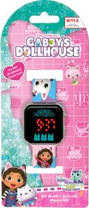 Zegarek LED z kalendarzem Gabby's Dollhouse GD00019. Wydawca: Kids Euroswan. Multiszop.pl Opakowanie Zegarek LED z kalendarzem Gabby's Dollhouse GD00019