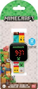 Zegarek LED z kalendarzem Minecraft MIN4272. Wydawca: Kids Euroswan. Multiszop.pl Opakowanie Zegarek LED z kalendarzem Minecraft MIN4272