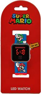 Zegarek LED z kalendarzem Super Mario GSM4236. Wydawca: Kids Euroswan. Multiszop.pl Opakowanie Zegarek LED z kalendarzem Super Mario GSM4236