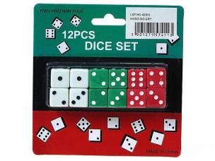Opakowanie Zestaw 12 kości do gry