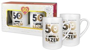 Opakowanie Zestaw 2 kubków Gold 50 rocznica
