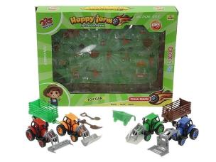 Opakowanie Zestaw 4 traktorów z przyczepami