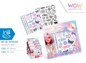 Zestaw 50 tatuaży WOW00114. Wydawca: Kids Euroswan. Multiszop.pl Opakowanie Zestaw 50 tatuaży WOW00114