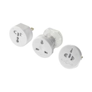 Opakowanie Zestaw adapterów Akyga AK-AD-61 (Angielski, Gniazdo typ C, Gniazdo typ G M - Hybrydowa standardu A/B/C/D/E/F/G (CEE 7/7, NEMA 5-20, BS 1363/4573) F; kolor biały)