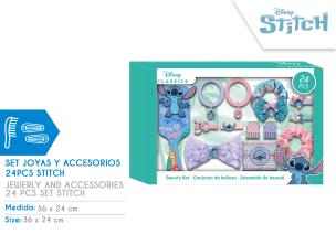 Zestaw akcesoriów do włosów i biżuterii Stitch 24 elementy ST00101. Wydawca: Kids Euroswan. Multiszop.pl Opakowanie Zestaw akcesoriów do włosów i biżuterii Stitch 24 elementy ST00101