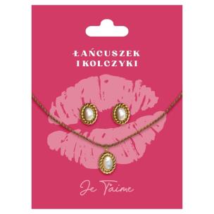 Opakowanie Zestaw biżuterii pozłacany na Walentynki