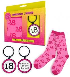 Opakowanie Zestaw brelok + skarpetki Happy-18K