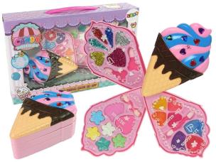 Zestaw cieni do powiek kształt loda. Wydawca: Leantoys. Multiszop.pl Opakowanie Zestaw cieni do powiek kształt loda