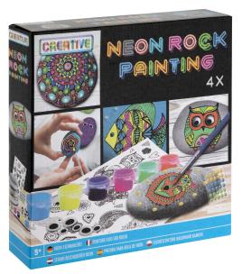 Opakowanie Zestaw do malowania kamieni neonowy