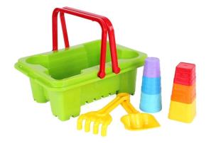 Opakowanie Zestaw do piasku piramidki, koszyk, grabki,łopatka