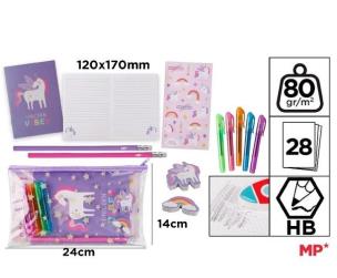 Opakowanie Zestaw do pisania jednorożec