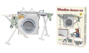 Opakowanie Zestaw do prania drewniany biały