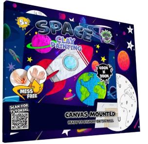Zestaw do wyklejania plasteliną - Kosmos. Wydawca: Splat Planet. Multiszop.pl Opakowanie Zestaw do wyklejania plasteliną - Kosmos