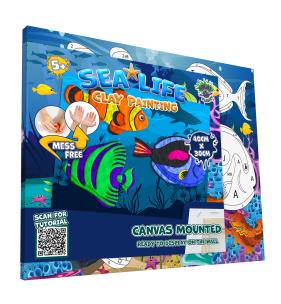 Zestaw do wyklejania plasteliną - Ryby. Wydawca: Splat Planet. Multiszop.pl Opakowanie Zestaw do wyklejania plasteliną - Ryby