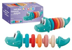 Zestaw edukacyjny dla malucha krokodyl. Wydawca: Leantoys. Multiszop.pl Opakowanie Zestaw edukacyjny dla malucha krokodyl