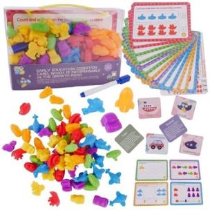 Zestaw edukacyjny nauka kolorów liczenia. Wydawca: Maksik. Multiszop.pl Opakowanie Zestaw edukacyjny nauka kolorów liczenia