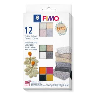 Zestaw Fimo Effect Boho 12 kostek 25g. Wydawca: STAEDTLER. Multiszop.pl Opakowanie Zestaw Fimo Effect Boho 12 kostek 25g