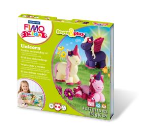 Opakowanie Zestaw Fimo Kids Form&Play Jednorożce 4x42 g. Staedtler