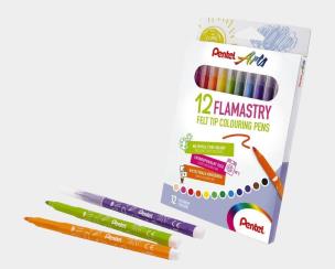 Opakowanie Zestaw flamastrów spieralnych 12 kolorów PENTEL