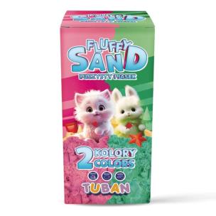 Zestaw Fluffy Sand 2x70g różowy/zielony TUBAN. Wydawca: Tuban. Multiszop.pl Opakowanie Zestaw Fluffy Sand 2x70g różowy/zielony TUBAN