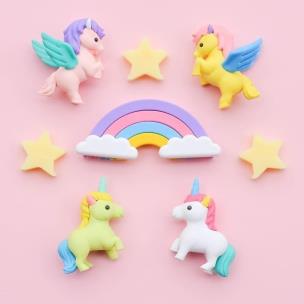 Opakowanie Zestaw gumki do ścierania puzzle Unicorn&Pegasus