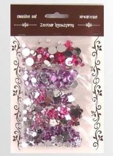 Opakowanie Zestaw kamyczków różowo fioletowych 35g