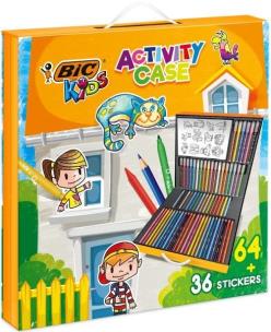 Opakowanie Zestaw Kids Activity Case + Stickers 64+36szt BIC