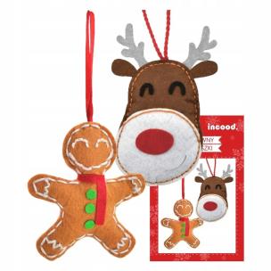 Opakowanie Zestaw kreatywny ciastek i renifer do uszycia 2szt