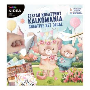 Zestaw kreatywny kalkomania Kidea. Wydawca: Derform. Multiszop.pl Opakowanie Zestaw kreatywny kalkomania Kidea