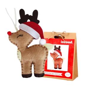 Opakowanie Zestaw kreatywny renifer do uszycia kraft