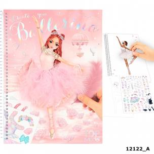 Opakowanie Zestaw kreatywny Top Model Ballerina z piórkami i naklejkami 12122A