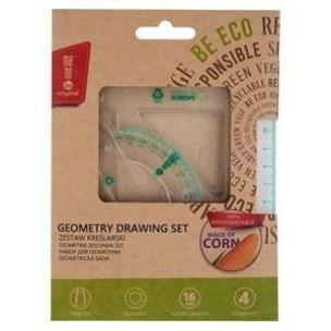 Zestaw kreślarski ECO z linijką 16cm MemoBe. Wydawca: MemoBe. Multiszop.pl Opakowanie Zestaw kreślarski ECO z linijką 16cm MemoBe