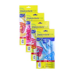 Opakowanie Zestaw kreślarski z nadrukiem i linijką 16cmPRATEL